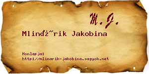 Mlinárik Jakobina névjegykártya
